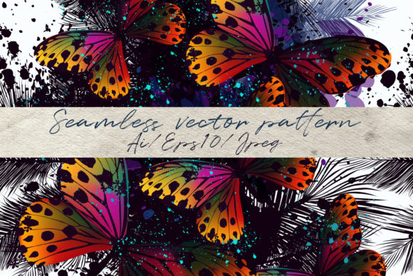 Butterfly Floral Vector Tropic Pattern: A Guide to High-Detailed Tropical Design