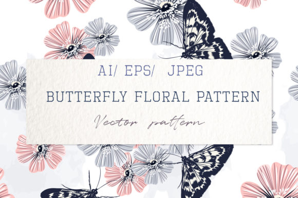 Evaluating Floral Pattern with Vintage Butterflies for Professional Design Projects
