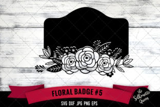 Floral Badge 5: Elevating Digital Crafting with Versatile Vector Assets
