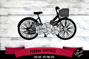 Floral Bicycle Design Assets