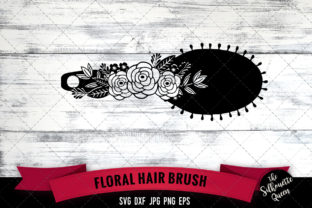 Floral Hair Brush SVG: Creative Design Versatility