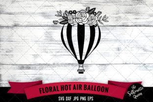 Floral Hot Air Balloon: A Unique Design Element for Creative Crafting and Digital Projects
