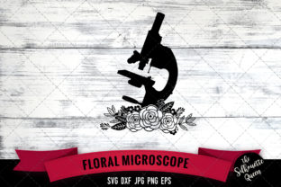 Floral Microscope SVG: Cute Science Craft Designs