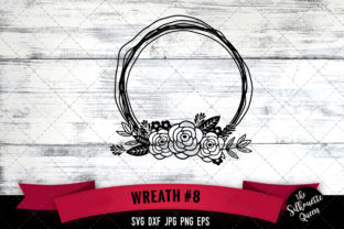 Floral Wreath 8: Elevating Digital Crafting with Versatile Design Assets